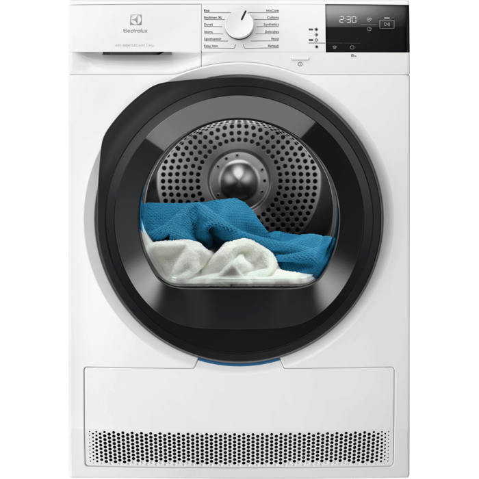 Electrolux EW6D295GE GentleCare fehér, 9 kg, hőszivattyús, szárítógép