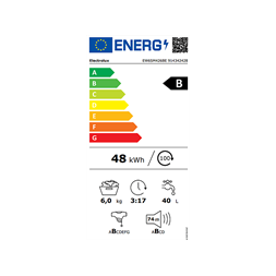 Electrolux EW6SM426BE fehér, elöltöltős, keskeny, max.1200ford., 6 kg, mosógép (Újszerű)