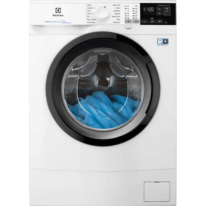 Electrolux EW6SM427BE PerfectCare fehér, elöltöltős, keskeny, max.1200ford., 7 kg, mosógép