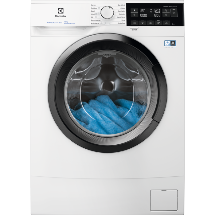 Electrolux EW6SN326SI fehér, elöltöltős, keskeny, max.1200ford., 6 kg, mosógép