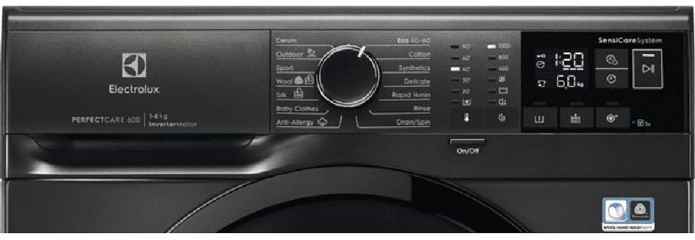 Electrolux EW6SN406BXI sötétszürke, elöltöltős, max.951ford., 6 kg, mosógép