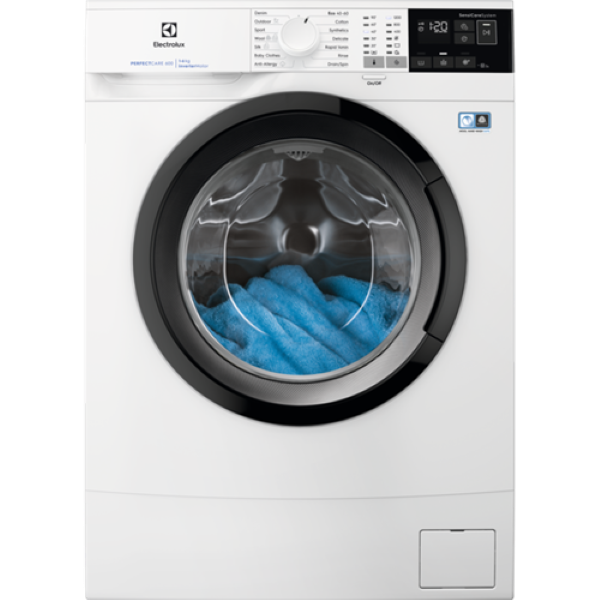 Electrolux EW6SN426BI fehér, elöltöltős, keskeny, max.1151ford., 6 kg, mosógép