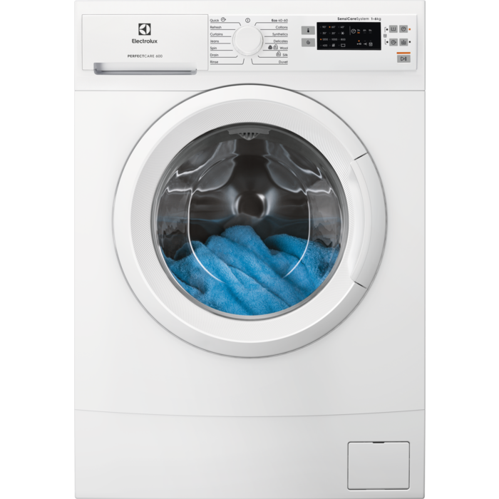 Electrolux EW6SN526W fehér, elöltöltős, keskeny, max.1200ford., 6 kg, mosógép (Újszerű)