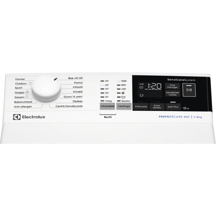 Electrolux EW6TN4062H fehér, felültöltős, max.1000ford., 6 kg, mosógép