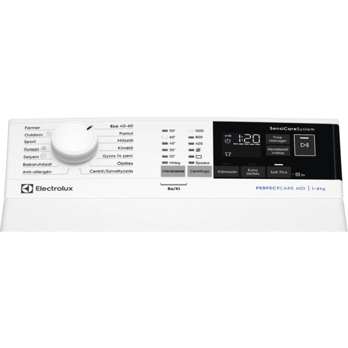 Electrolux EW6TN4262H fehér, felültöltős, max.1200ford., 6 kg, mosógép
