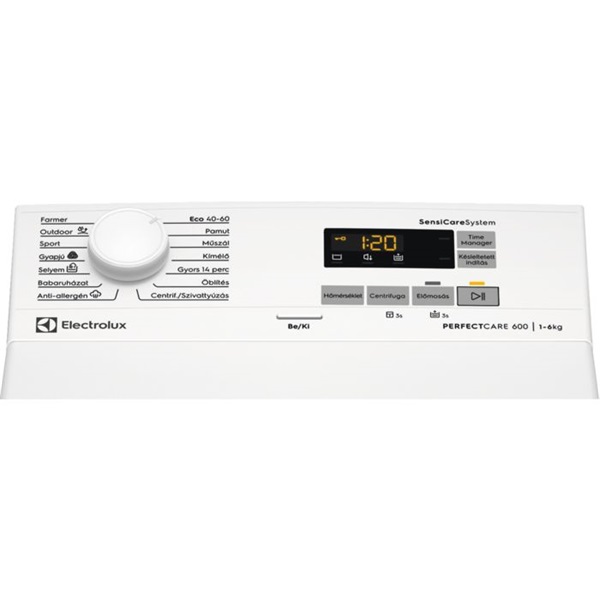 Electrolux EW6TN5261FH fehér, felültöltős, max.1200ford., 6 kg, mosógép (Újszerű)