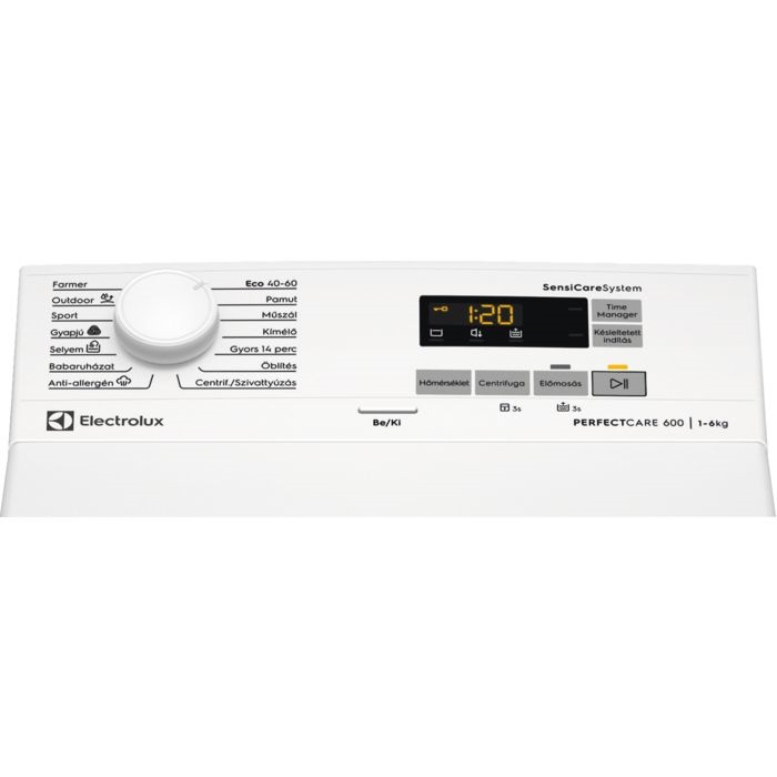 Electrolux EW6TN5261FH fehér, felültöltős, max.1200ford., 6 kg, mosógép (Újszerű)