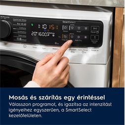 Electrolux EW7W5697QE SteamCare fehér, elöltöltős, max.1600ford., 9 kg/5 kg, mosó-szárítógép
