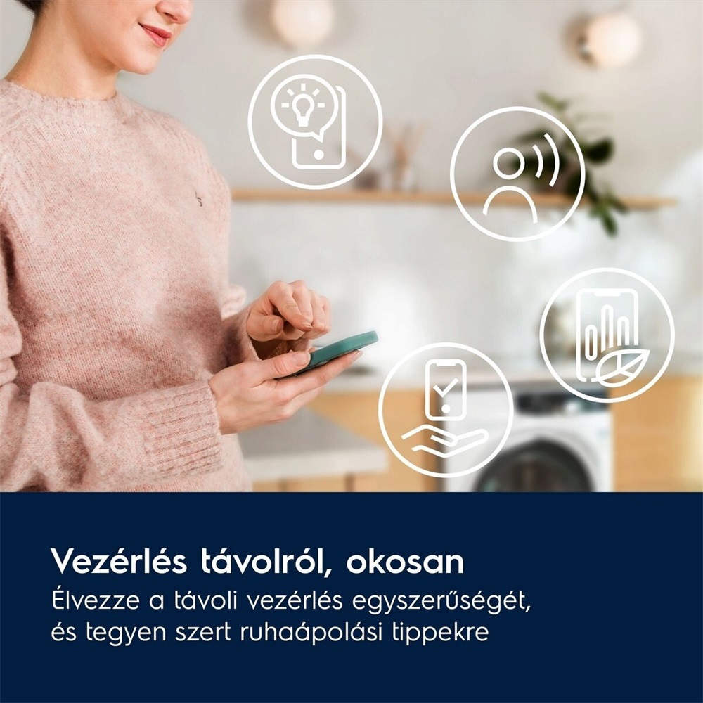 Electrolux EW7W5697QE SteamCare fehér, elöltöltős, max.1600ford., 9 kg/5 kg, mosó-szárítógép