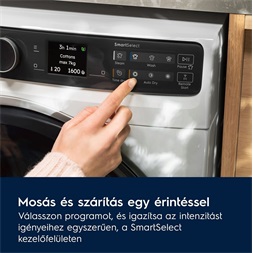 Electrolux EW7W5697QE SteamCare fehér, elöltöltős, max.1600ford., 9 kg/5 kg, mosó-szárítógép