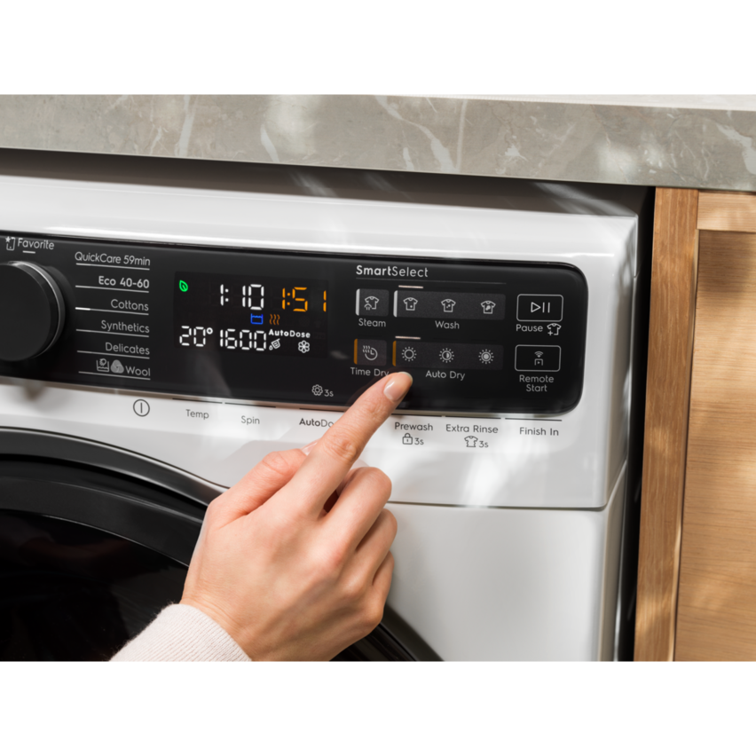 Electrolux EW7W5697QE SteamCare fehér, elöltöltős, max.1600ford., 9 kg/5 kg, mosó-szárítógép