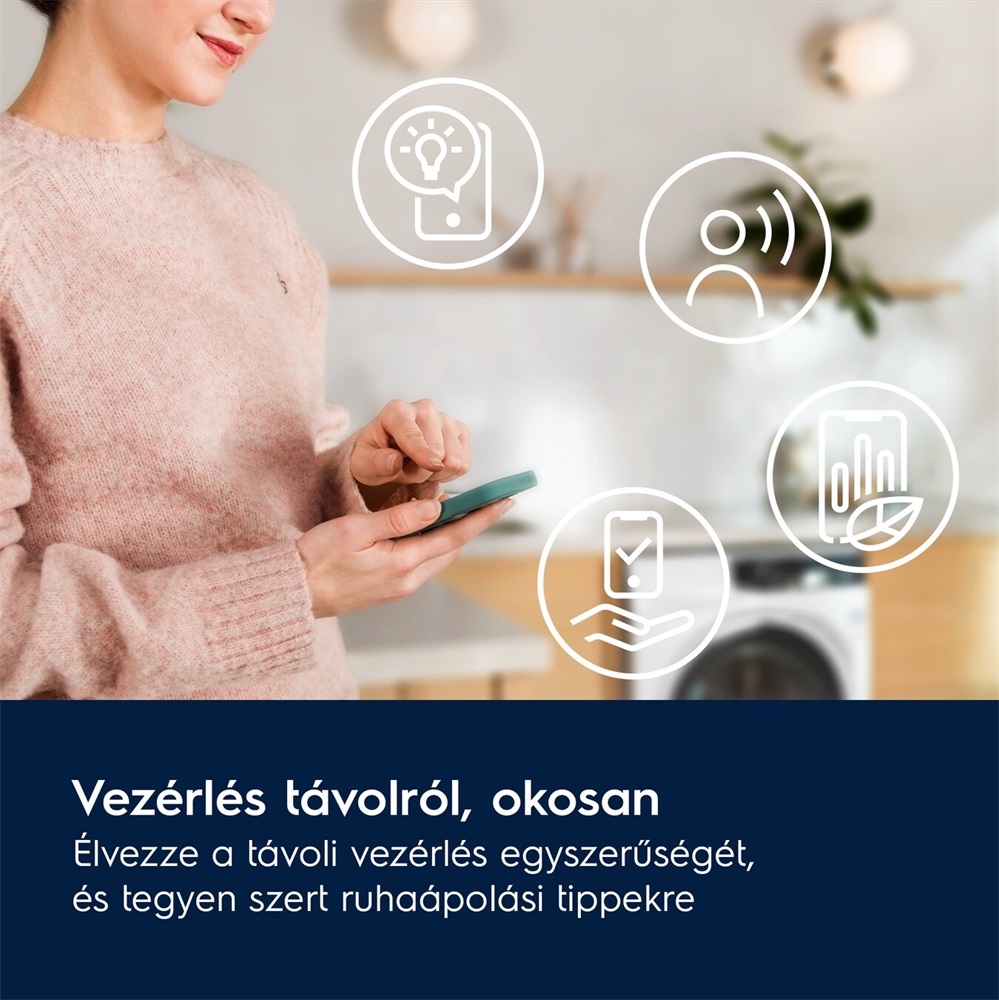 Electrolux EW7W5697QE SteamCare fehér, elöltöltős, max.1600ford., 9 kg/5 kg, mosó-szárítógép