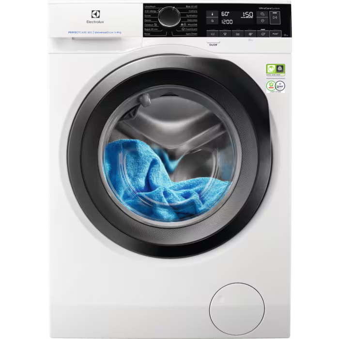 Electrolux EW8F249PS fehér, elöltöltős, max.1400ford., 9 kg, gőzmosógép