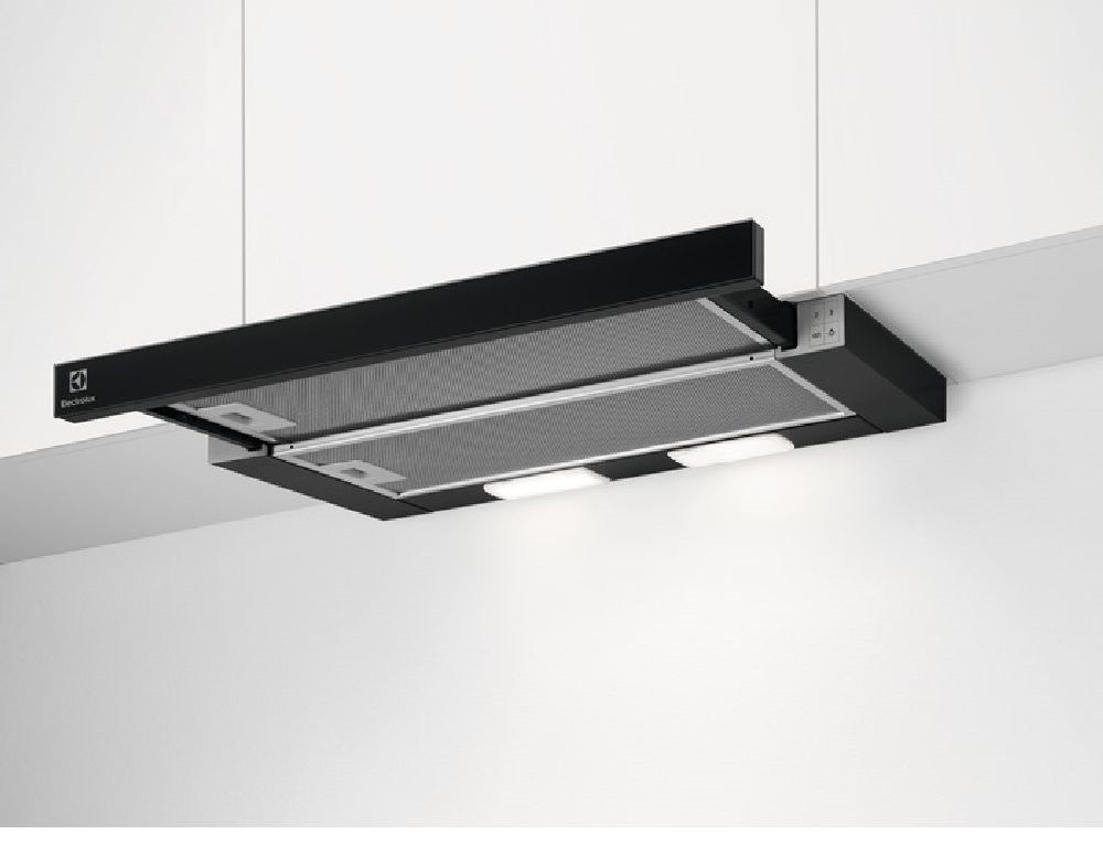 Electrolux LFP326FB fekete, beépíthető, hagyományos, méret:59,8 cm, teleszkópos, zajszint:69 dB, páraelszívó