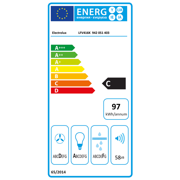 Electrolux LFV416K beépíthető páraelszívó