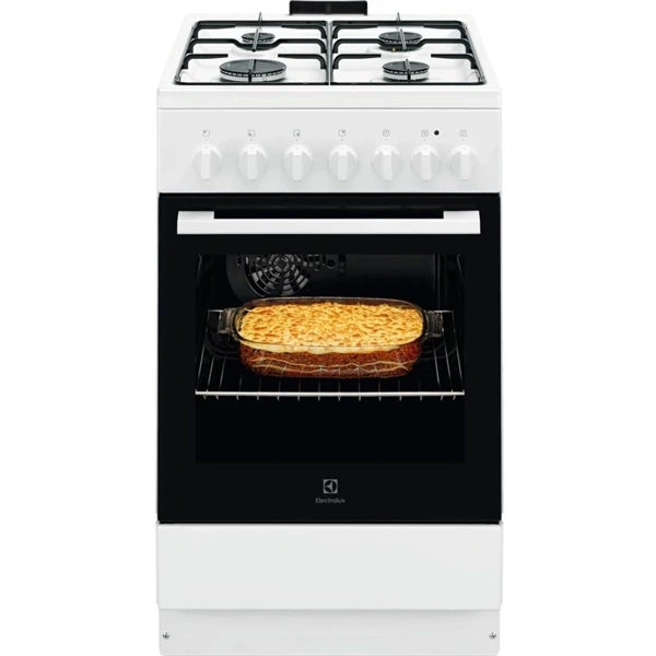 Electrolux LKK520001W fehér, szabadonálló, gáz, kombinált, főzőzóna: 4, sütő:54L, grill, tűzhely