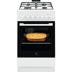 Electrolux LKK520001W fehér, szabadonálló, gáz, kombinált, főzőzóna: 4, sütő:54L, grill, tűzhely