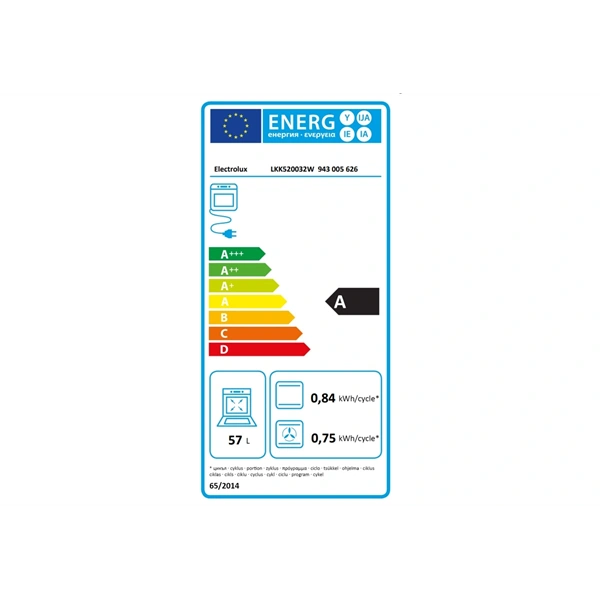 Electrolux LKK520032W fehér, szabadonálló, gáz, kombinált, főzőzóna: 4, sütő:57L, grill, tűzhely