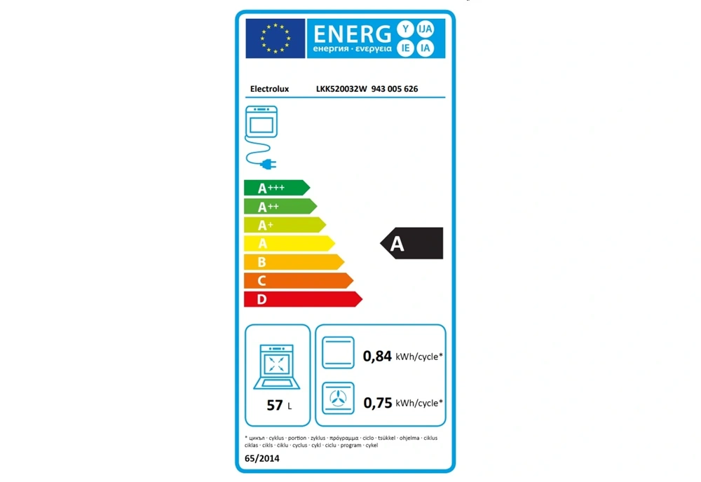 Electrolux LKK520032W fehér, szabadonálló, gáz, kombinált, főzőzóna: 4, sütő:57L, grill, tűzhely