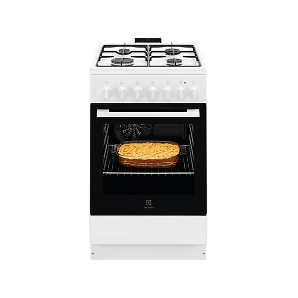 Electrolux LKK520032W fehér, szabadonálló, gáz, kombinált, főzőzóna: 4, sütő:57L, grill, tűzhely (Újszerű)