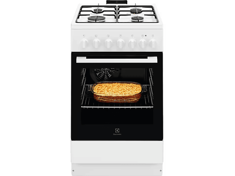 Electrolux LKK520032W fehér, szabadonálló, gáz, kombinált, főzőzóna: 4, sütő:57L, grill, tűzhely (Újszerű)