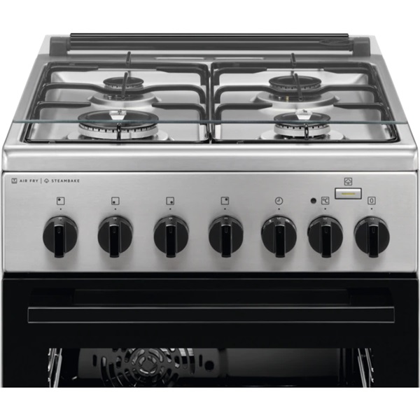 Electrolux LKK560000X inox, szabadonálló, gáz, kombinált, főzőzóna: 4, sütő:58L, grill, tűzhely