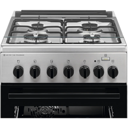 Electrolux LKK560000X inox, szabadonálló, gáz, kombinált, főzőzóna: 4, sütő:58L, grill, tűzhely