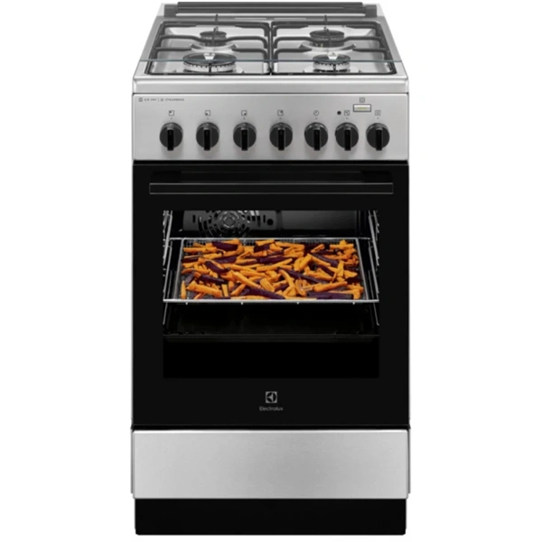 Electrolux LKK560000X inox, szabadonálló, gáz, kombinált, főzőzóna: 4, sütő:58L, grill, tűzhely