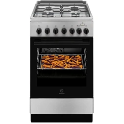 Electrolux LKK560000X inox, szabadonálló, gáz, kombinált, főzőzóna: 4, sütő:58L, grill, tűzhely