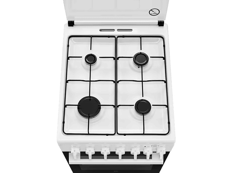 Electrolux LKK560011W fehér, szabadonálló, gáz, kombinált, főzőzóna: 4, sütő:58L, grill, tűzhely