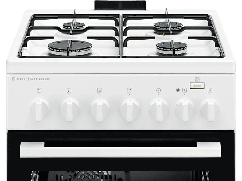 Electrolux LKK560011W fehér, szabadonálló, gáz, kombinált, főzőzóna: 4, sütő:58L, grill, tűzhely (Használt - B)