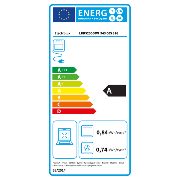 Electrolux LKR520000W fehér kerámialapos tűzhely