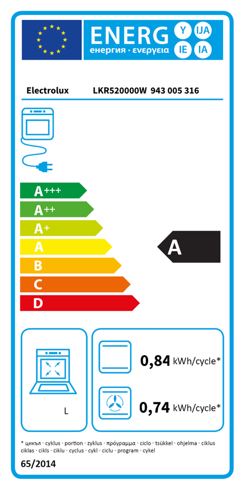 Electrolux LKR520000W fehér, szabadonálló, kerámialapos, elektromos, főzőzóna: 4, sütő:54L, grill, tűzhely