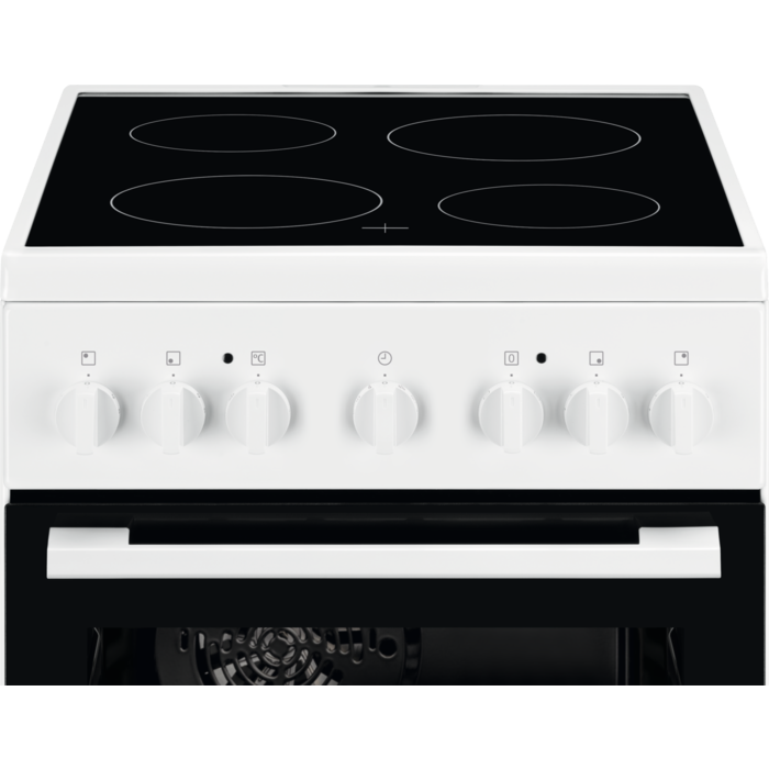 Electrolux LKR520000W fehér, szabadonálló, kerámialapos, elektromos, főzőzóna: 4, sütő:54L, grill, tűzhely