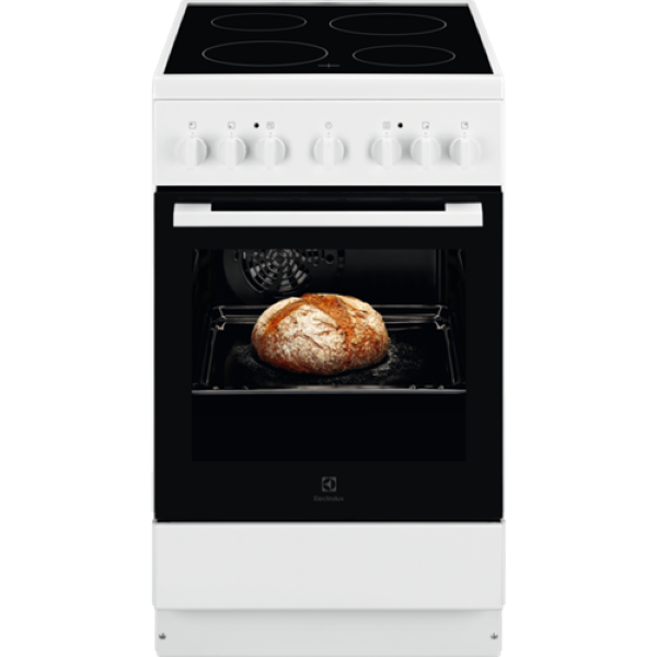 Electrolux LKR520000W fehér, szabadonálló, kerámialapos, elektromos, főzőzóna: 4, sütő:54L, grill, tűzhely