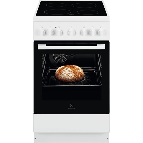 Electrolux LKR520066W fehér, szabadonálló, kerámialapos, elektromos, főzőzóna: 4, sütő:57L, grill, tűzhely (Újszerű)