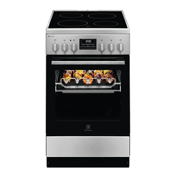 Electrolux LKR540267X inox, szabadonálló, kerámialapos, elektromos, főzőzóna: 4, sütő:57L, grill, tűzhely