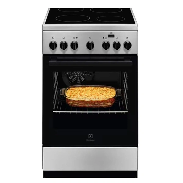 Electrolux LKR560000X inox, szabadonálló, kerámialapos, elektromos, főzőzóna: 4, sütő:54L, grill, tűzhely