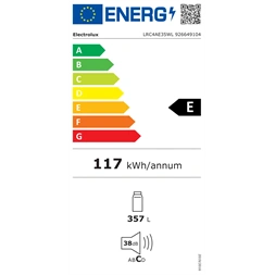 Electrolux LRC4AE35WL (K) fehér, egyajtós, Hűtő:357L, hűtőszekrény (Használt - A)