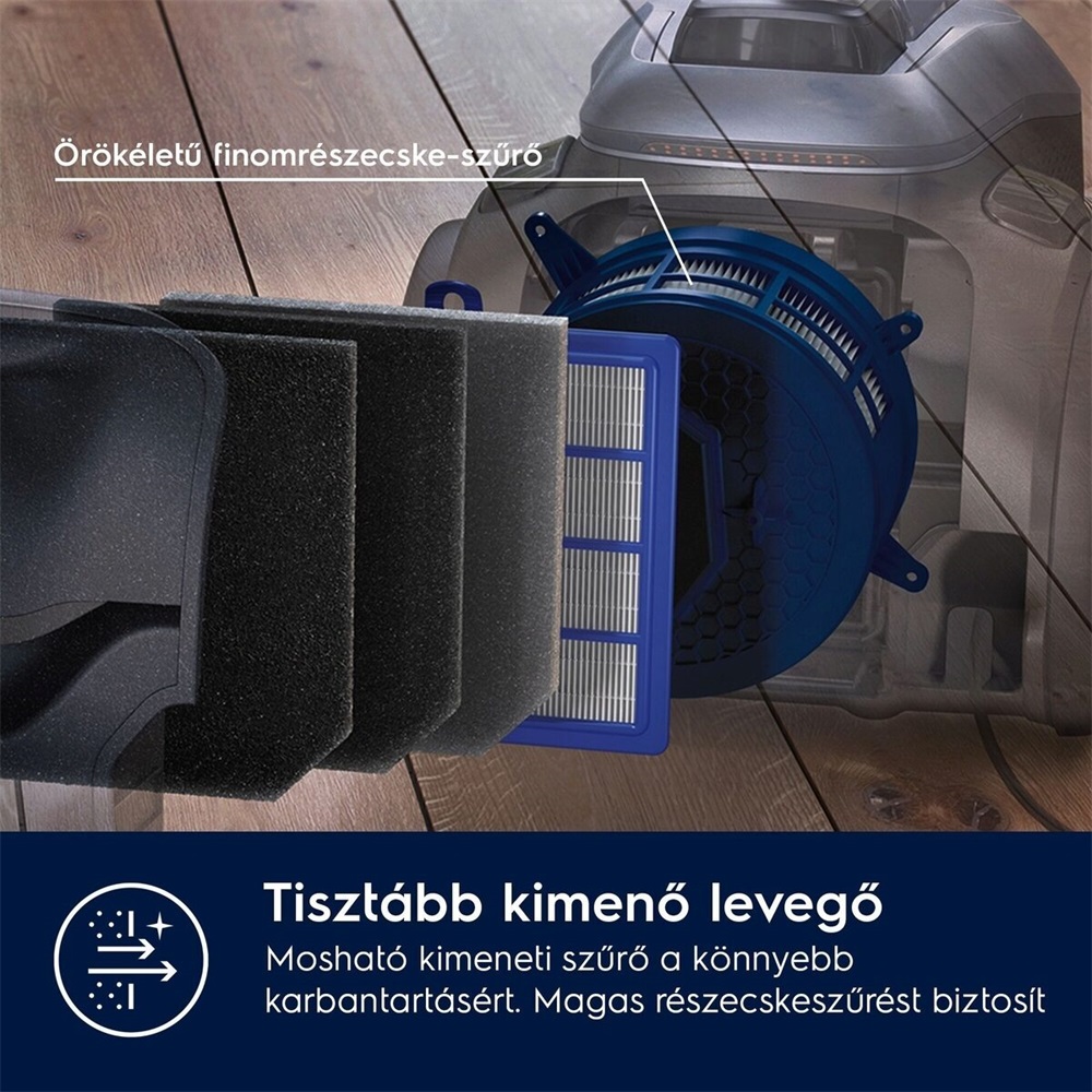 Electrolux PC91-4MG Pure C9 szürke porzsák nélküli porszívó