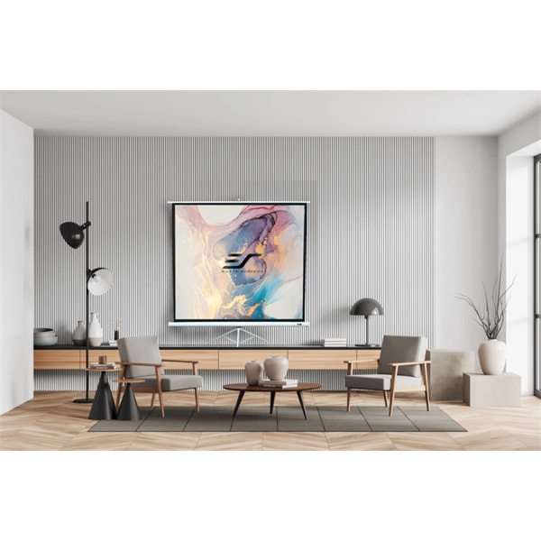 EliteScreens T85UWS1 85" (1:1) 152x152cm mobil fekete háromlábú vetítővászon