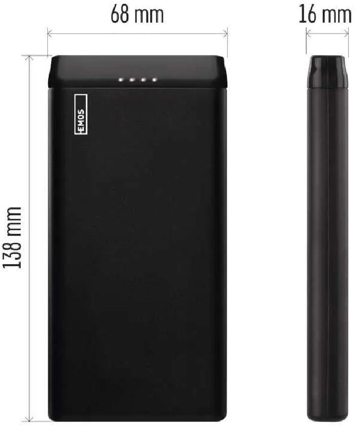 Emos B0524B ALPHAQ 10 10000 mAh fekete powerbank
