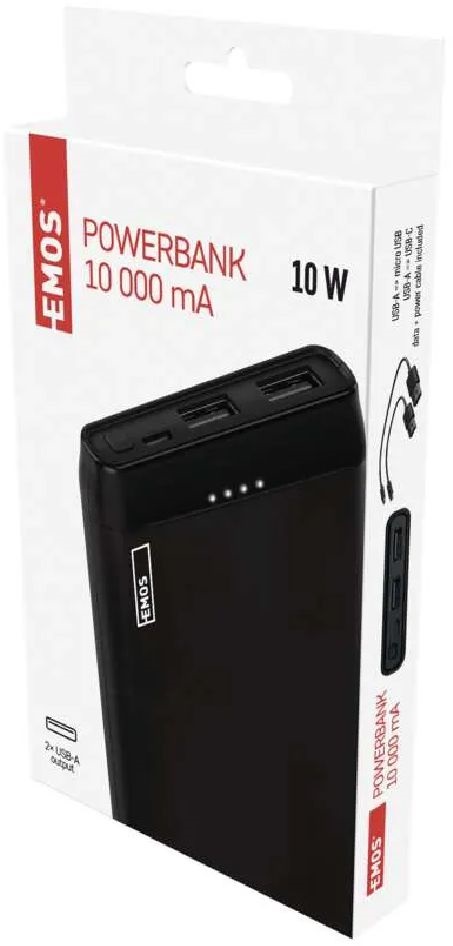 Emos B0524B ALPHAQ 10 10000 mAh fekete powerbank