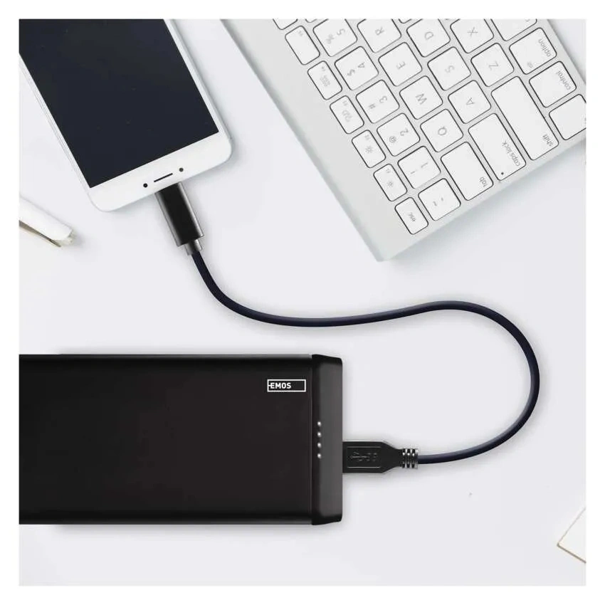 Emos B0526B ALPHA 10S, 10000 mAh, 10 W, fekete power bank
