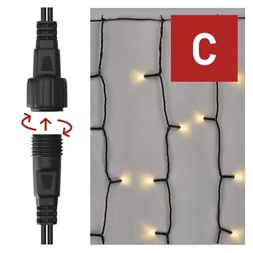 Emos D1EW01 1x2 m kültéri meleg fehér Standard LED sorolható karácsonyi fényfüggöny