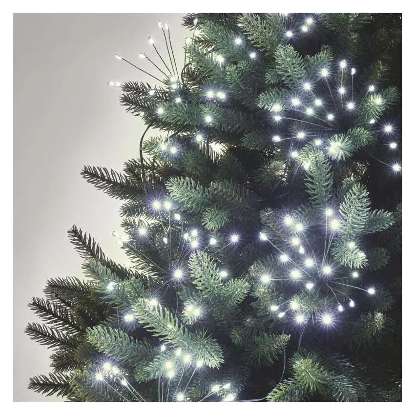 Emos D3AC08 2,35 m beltéri hideg fehér időzítős fürtök nano LED fényfüzér