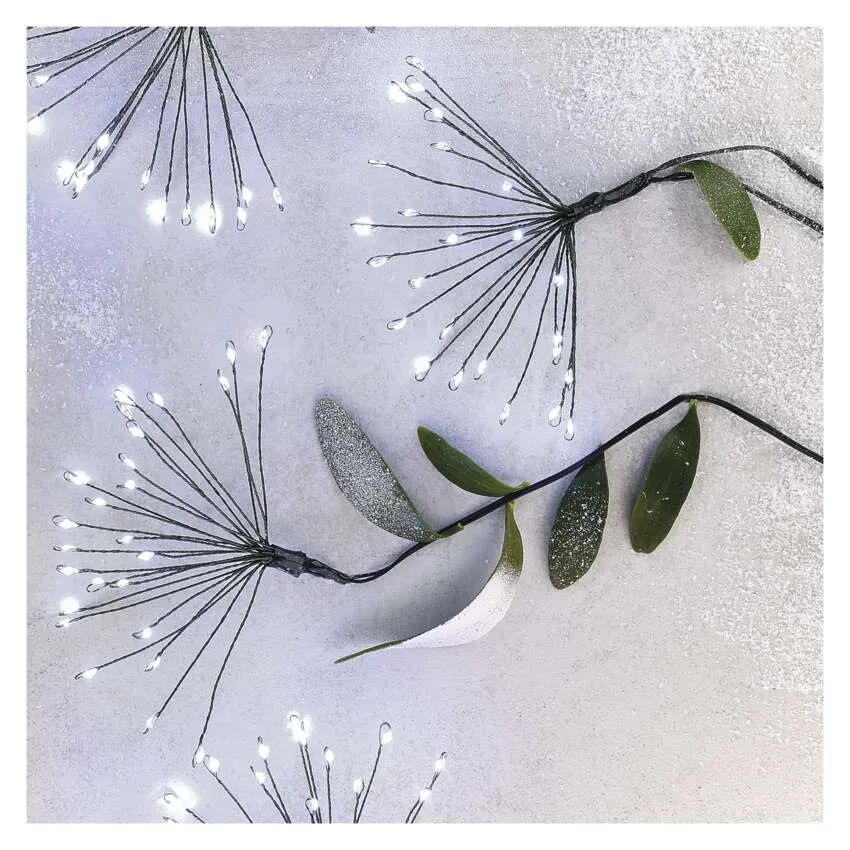 Emos D3AC08 2,35 m beltéri hideg fehér időzítős fürtök nano LED fényfüzér