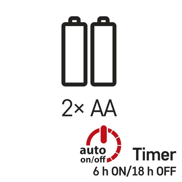 Emos D3AM04 LED 1,9 m/20LED/beltéri/2xAA/időzítős/többszínű nano karácsonyi LED fényfüzér