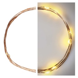 Emos D3AW06 LED 0,9m/10LED/beltéri/időzítős/2xAA/meleg fehér nano karácsonyi LED fényfüzér