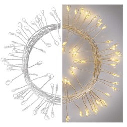 Emos D3FW01 LED 2,4m/100LED/beltéri/3xAA/időzítős/meleg fehér nano karácsonyi LED fényfüzér